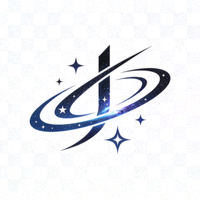 XKTY星空官方网站Logo - 橙色星空图案与深蓝色文字组合